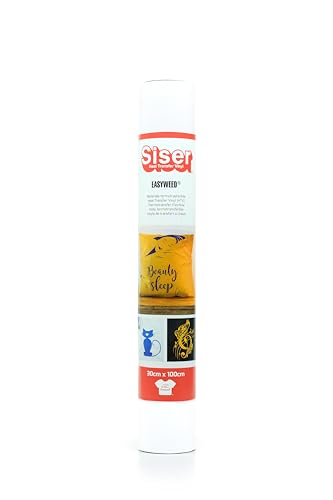 Siser® EasyWeed® Opaque White, 30cm x 1m, thermo-transferierbare Flexfolie zur Personalisierung von Stoffen, kreative Hobbys, VeganOk und Öko-Tex Standard 100 Klasse I zertifiziert von SISER