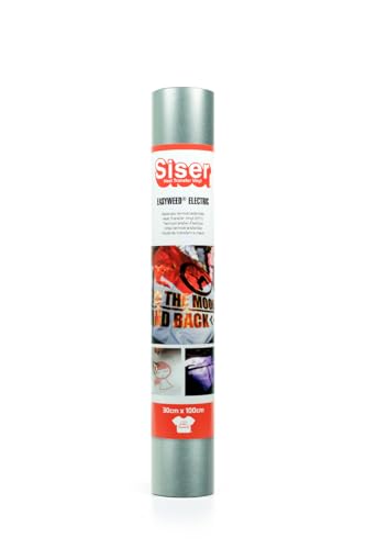 Siser® Electric Silber, 30 cm x 1 m, zum Aufbügeln, zum Aufbügeln mit Farbwechsel, zur Personalisierung von Stoffen, Kleidung und Accessoires, kreative Hobbys, leicht zu schneiden von SISER