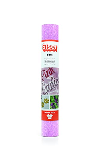 Siser® Glitter, Neon Purple, 30 cm x 0,5 m, Vinyl zum Aufbügeln, zum Aufbügeln, Glitzer, zur Personalisierung von Stoffen, Kleidung und Accessoires, kreative Hobbys, leicht zu schneiden von SISER