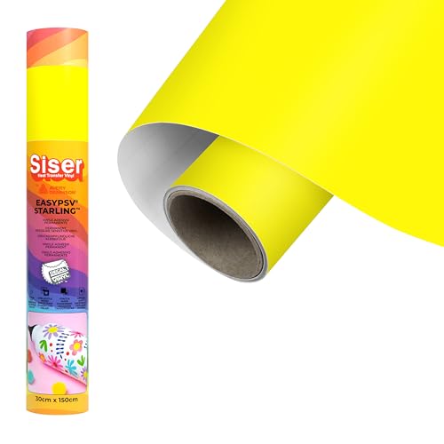 Siser EasyPSV Starling - Kanariengelb 150 x 30 cm Permanent klebendes Vinyl, zur Personalisierung von Gegenständen und harten Oberflächen, Cutter-Plotter-kompatibel, spülmaschinenfest von SISER