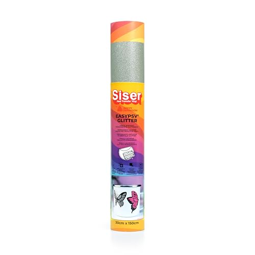 Siser EasyPSV Glitter - Diamond Glitter Permanent selbstklebendes Vinyl 150 x 30 cm, zur Personalisierung von Objekten und harten Oberflächen, für Schneideplotter von SISER