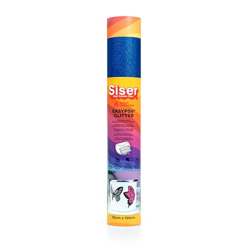 Siser EasyPSV Glitter - Lapis Blue 150 x 30 cm Glitter Permanent selbstklebendes Vinyl, für die individuelle Gestaltung von Objekten und harten Oberflächen, für Schneideplotter von SISER