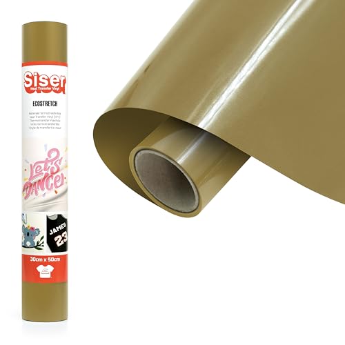 Siser EcoStretch Gold, 30cm x 0,5m, elastisches Thermotransfer-Vinyl zur Personalisierung von Stoffen und Sportbekleidung, leicht zu schneiden Siser EcoStretch Gold, 30cm x 0,5m, elastisches Thermotransfer-Vinyl zur Personalisierung von Stoffen und Sportbekleidung, leicht zu schneiden von SISER