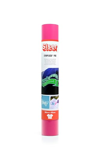 Siser 1FFLKPRO-FU-3050 Thermotransfer-Medium mit samtiger Flockoberfläche, Vinyl, Fuchsia, 50 cm x 30 cm von SISER