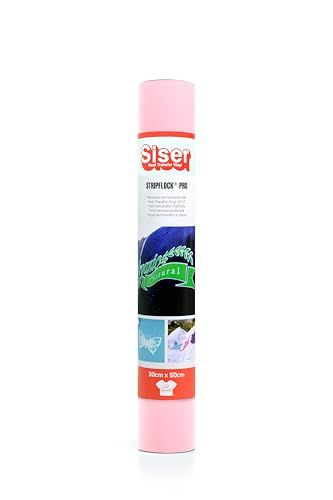 Siser 1FFLKPRO-LP-3005 Thermotransfer-Medium mit samtiger Flockoberfläche, Vinyl, Light Pink, 50 cm x 30 cm von SISER