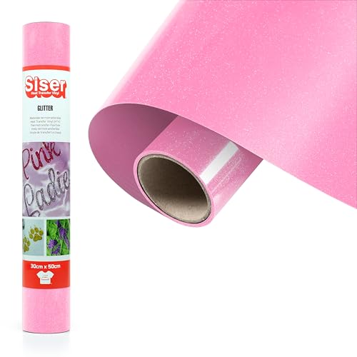 Siser Glitter Neon Pink, 30cm x 0,5mt, Thermotransfer Vinyl Glitter zur individuellen Gestaltung von Stoffen, Kleidung und Accessoires, Bastelartikel, leicht zu schneiden Siser Glitter Neon Pink, 30cm x 0,5mt, Thermotransfer Vinyl Glitter zur individuellen Gestaltung von Stoffen, Kleidung und Accessoires, Bastelartikel, leicht zu schneiden von SISER