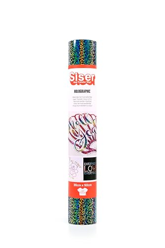 Siser 1FHOLO-NB-3050 Thermotransfer-Vinyl, Baumwolle, Navy Blue, 50 x 30 cm von SISER