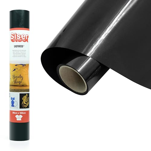 Siser 1FPSPU-NE-3001 Thermo-transferierbare Flexfolie, Vinyl, Black, 30 x 1 von SISER