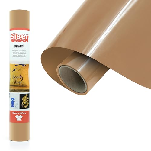 Siser® EasyWeed® Ocker, 30cm x 1m, thermo-transferierbare Flexfolie zur Personalisierung von Stoffen, kreative Hobbys, zertifiziert nach VeganOk und Öko-Tex Standard 100 Klasse I von SISER