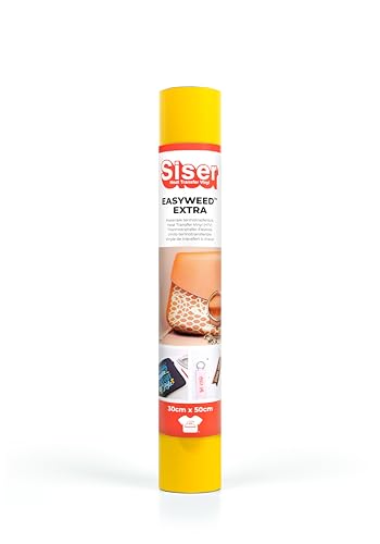 Siser 1FVDEN+GI-3050 Thermotransfer-Vinyl, Gelb, 50 x 30 cm von SISER