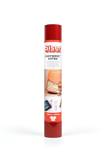 Siser 1FVDEN+RO-3050 Thermotransfer-Vinyl, Red, 50 x 30 cm von SISER