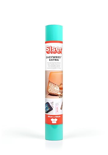 Siser EasyWeed Extra Aqua Marina, 30 cm x 0,5 m, Thermotransfer-Vinyl zur individuellen Gestaltung von Nylon, Leder und beschichteten Textilien von SISER