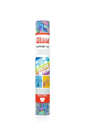 Siser Easypatterns PLUS Paisley Party, 30cm x 0,5m, Thermotransfer Vinyl zur Personalisierung von Kleidung, Accessoires und Textilmöbel, Material für Bastelartikel, geeignet für Kinderkleidung von SISER