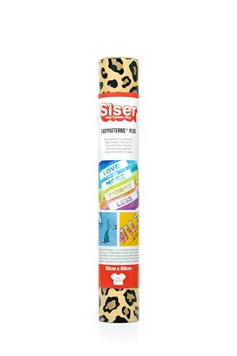 Siser Easypatterns PLUS Leopard Tan, 30cm x 0,5m, Thermotransfer Vinyl zur Personalisierung von Kleidung, Accessoires und Textilmöbel, Material für Bastelartikel, geeignet für Kinderkleidung von SISER