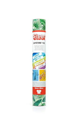 Siser EPPTROPICAL-3050 Thermotransfer Vinyl, Baumwolle, Tropische Blätter, 50 x 30 cm von SISER