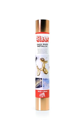 Siser Easy Puff Metallic - Thermovinyl Bronze 30x50 cm, mit 3D Effekt und Metallic Finish, für Schneideplotter von SISER