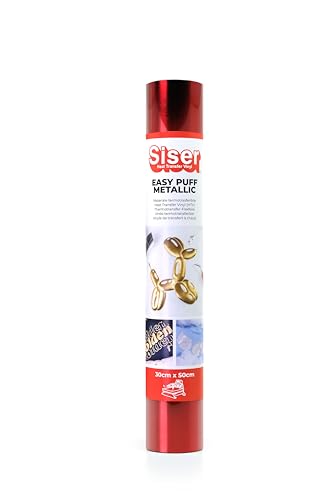 Siser Easy Puff Metallic - Thermovinyl Rot 30x50 cm, mit 3D Effekt und Metallic Finish, für Schneideplotter Siser Easy Puff Metallic - Thermovinyl Rot 30x50 cm, mit 3D Effekt und Metallic Finish, für Schneideplotter von SISER