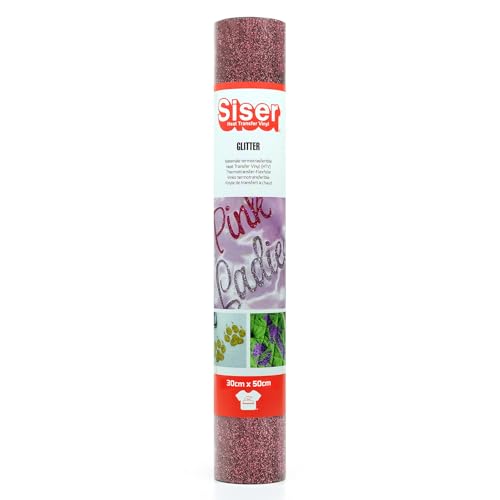 Siser Glitter Burgundy, 30cm x 0,5mt, wärmeübertragbare Glitter-Vinylfolie für die individuelle Gestaltung von Stoffen, Kleidung und Accessoires, Bastelartikel, leicht zu schneiden Siser Glitter Burgundy, 30cm x 0,5mt, wärmeübertragbare Glitter-Vinylfolie für die individuelle Gestaltung von Stoffen, Kleidung und Accessoires, Bastelartikel, leicht zu schneiden von SISER