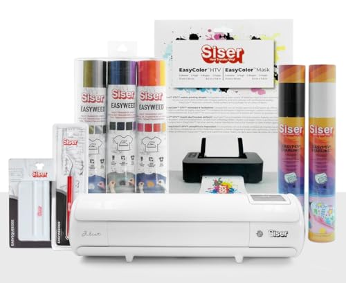 Siser Juliet® Starter Pack - Beinhaltet den Juliet High Definition Schneideplotter, sowie thermo-transferierbare Schneide- und bedruckbare Folien, Aufkleber und Zubehör von SISER