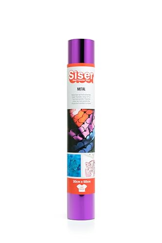 Siser Metal Purple, 30cm x 0,5mt, thermotransferierbares Vinyl, Metall Effekt für die individuelle Gestaltung von Stoffen, Kleidung und Accessoires, Bastelartikel, leicht zu schneiden von SISER