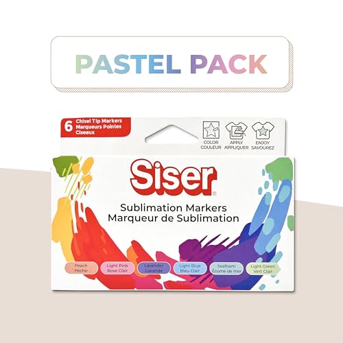 Siser SUBMARPASTEL Sublimatic Marker, mehrfarbig Pastell, 13.3 cm x 7.3 cm, 6 Piece Siser SUBMARPASTEL Sublimatic Marker, mehrfarbig Pastell, 13.3 cm x 7.3 cm, 6 Piece von SISER