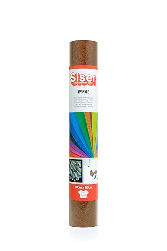 Siser Twinkle Copper, 30cm x 0,5m Thermotransfer-Vinyl Reflective Glitter für die individuelle Gestaltung von Stoffen, Kleidung und Accessoires, Bastelartikel, leicht zu schneiden Siser Twinkle Copper, 30cm x 0,5m Thermotransfer-Vinyl Reflective Glitter für die individuelle Gestaltung von Stoffen, Kleidung und Accessoires, Bastelartikel, leicht zu schneiden von SISER
