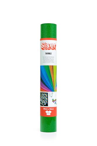 Siser Twinkle Green Grün, 30cm x 0,5m Thermotransfer-Vinyl Reflective Glitter zur Personalisierung von Stoffen, Kleidung und Accessoires, Bastelartikel, leicht zu schneiden Siser Twinkle Green Grün, 30cm x 0,5m Thermotransfer-Vinyl Reflective Glitter zur Personalisierung von Stoffen, Kleidung und Accessoires, Bastelartikel, leicht zu schneiden von SISER