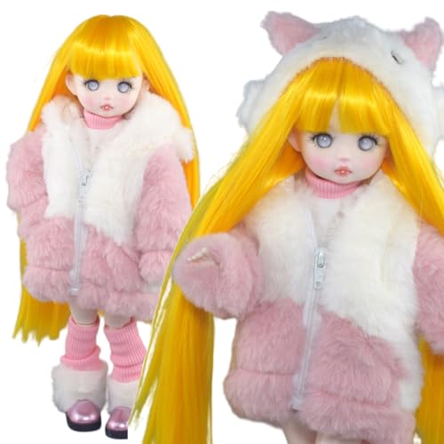 SISON BENNE Mode weiche Kleidung Voll Set 1/6 BJD Puppe, schöne Mädchen Mini Kinder DIY Spielzeug Geschenk (Addilynn(Hair A#)) von SISON BENNE