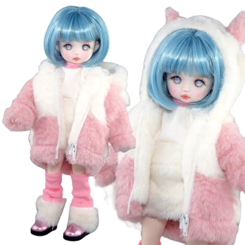 SISON BENNE Mode weiche Kleidung Voll Set 1/6 BJD Puppe, schöne Mädchen Mini Kinder DIY Spielzeug Geschenk (Addilynn(Hair B#)) von SISON BENNE