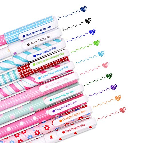 SITAKE Kawaii-Stifte, lustige Stifte, 0,38 mm, farbige Gel-Kugelschreiber, koreanisches japanisches Schreibwaren-Set, Schulbedarf für Teenager, Mädchen, Frauen, Geschenke (kleine Liebe) von SITAKE