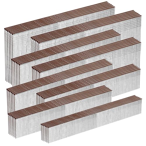 SITLDY Verzinkte Nägel mit T-Kopf, 18 Gauge, Braun, 8 Größen, 1600 Stück (1,27 cm + 1,6 cm + 1,9 cm + 2,5 cm + 3,8 cm + 3,8 cm + 5,1 cm + 5,1 cm + 5,1 cm + 5,1 cm), 200 Stück Pro Größe, verschiedene von SITLDY