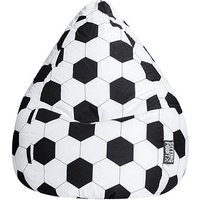 SITTING POINT BeanBag Fussball XL Sitzsack schwarz, weiß von SITTING POINT