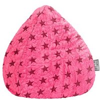 SITTING POINT Fluffy Stars L Sitzsack pink von SITTING POINT