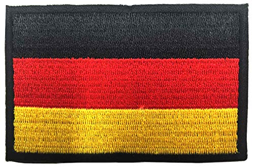 SIVENKE Deutschland Flagge Patch Airsoft Aufnäher Klettbänder bestickter Deutsch Klett Emblem Abzeichen für Rucksäcke von SIVENKE