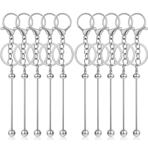 SIXHAOBU 10 Stück Perlen Schlüsselanhänger Perlen Schlüsselanhänger Stangen Perlen Rohlinge Metall DIY Perlen Schlüsselanhänger Perlen Schlüsselanhänger Zubehör für Schmuckherstellung Keychain SIXHAOBU 10 Stück Perlen Schlüsselanhänger Perlen Schlüsselanhänger Stangen Perlen Rohlinge Metall DIY Perlen Schlüsselanhänger Perlen Schlüsselanhänger Zubehör für Schmuckherstellung Keychain von SIXHAOBU