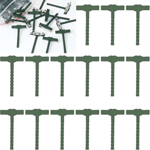 SIXHAOBU 100 Stück Dreieck-T-Plastikbrosche,Sicherheitsnadeln Aus Kunststoff grüne, zarte kleine Sicherheitsnadel für Hochzeiten, Hochzeiten Knopflochblumen Ansteckblumen Für DIY Hochzeitsblumen von SIXHAOBU