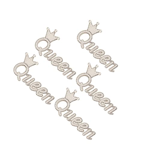Crown Crown Queen Form DIY BROIDERED PATTE 5 Pack für die Dekoration von Kleidung, Hochzeiten, Geburtstagen, Veranstaltungen von SIXRUN