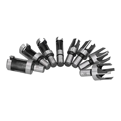 Holzstecker Cutter Genaue Korkbohrer -Bits für Feste Tenon -Bohrungen für Holzbearbeitungsbank Bohrer [8 PCs] von SIXRUN