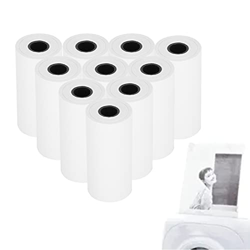 SIXRUN 10 Stück Thermopapier für Taschendrucker, 6m Länge, 5,5cm Breit, Druckpapier für Kameras, Fotopapier für Fotodrucker von SIXRUN