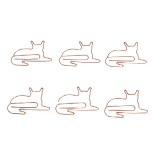 SIXRUN 100 Stück Katzenform Papierclip Set Eisen Lesezeichenklammern Dekorative Büroklammern mit Klarsichtbox für Büro, Schule SIXRUN 100 Stück Katzenform Papierclip Set Eisen Lesezeichenklammern Dekorative Büroklammern mit Klarsichtbox für Büro, Schule von SIXRUN