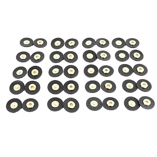 SIXRUN 20 Sets, Ledermagnet -Snap für Geldbörsen, Magnetknopfverschluss -Schnappschüsse 14mm, DIY -Handhandwerkszubehör für Taschen, Geldbörsen, Jacken, Lederwaren, mit Quilt (BLACK) von SIXRUN
