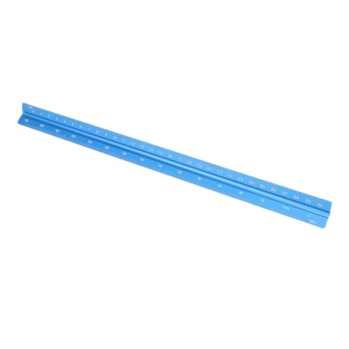 SIXRUN 30cm Aluminium-Ingenieurskala, 1:100-1:500 Präzise Architekturskala Ruler Set für Architekten, Ingenieure und Studenten, Blau von SIXRUN