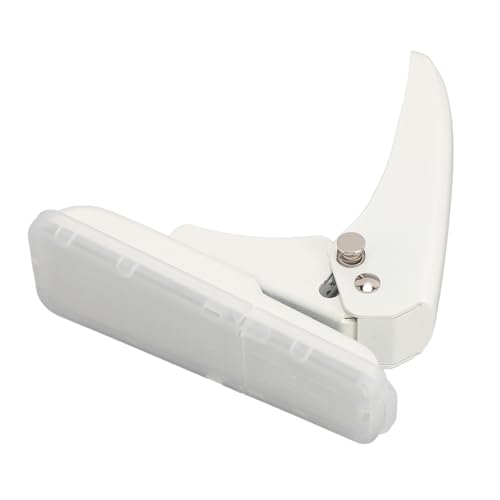 SIXRUN 5.5mm Ein Lochpfeifer, Papier Stanzer Handlochwerkzeug, Tragbarer Eckenstanzer mit Chip-Auffangbox für Handwerk, Schule, Büro (WHITE) von SIXRUN
