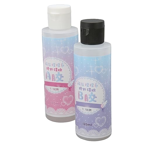 SIXRUN Klares Kunstharz, Elastizität Knoded Silicon für Handwerk, DIY -Produktion, Leinwandmalerei (120ML) von SIXRUN