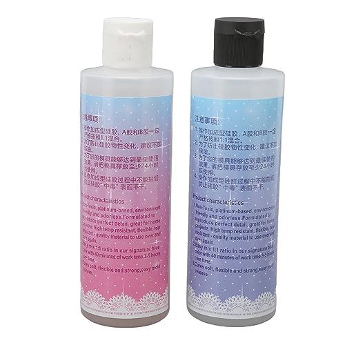 SIXRUN Klares Kunstharz, Elastizität Knoded Silicon für Handwerk, DIY -Produktion, Leinwandmalerei (250 ml) von SIXRUN