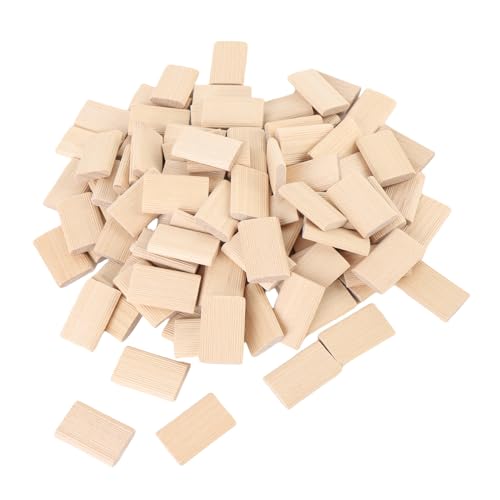 SIXRUN Massive Holzholzarbeiten Möbel Zapfen Licht und Tragbare Buchenholz Lose Stecker 100 Stück für Möbelstiche von SIXRUN