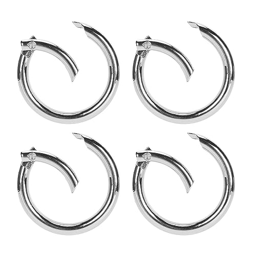 SIXRUN Rundkarabiner, 20 Prozent Feder O Ringe 1,61 Zoll Durchmesser 0,2 Zoll Dicker Starker Kupferfederschnallen (SILVER) von SIXRUN