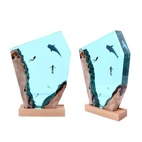 SIXRUN Schreibtisch-Kunst-Ornamente aus Epoxidharz, Handgefertigt, Ozean-Taucher-Wal, Nachtlicht, Höhle, Walhai, Taucher-Harz-Ornament, Holzlampe, Schreibtisch-Kunst-Ornamente, SIXRUN Schreibtisch-Kunst-Ornamente aus Epoxidharz, Handgefertigt, Ozean-Taucher-Wal, Nachtlicht, Höhle, Walhai, Taucher-Harz-Ornament, Holzlampe, Schreibtisch-Kunst-Ornamente, von SIXRUN