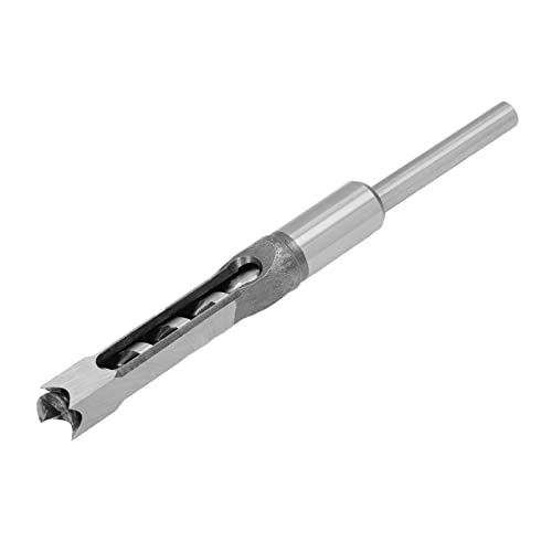 SIXRUN Square Hole Mortiser Drill Bit mit Vierkant-Lochbohrer und Zapfenschneidmaschinen für Holzplatte, mitteldichte Faserplatte, Spanplatte, Holz (14mm) von SIXRUN