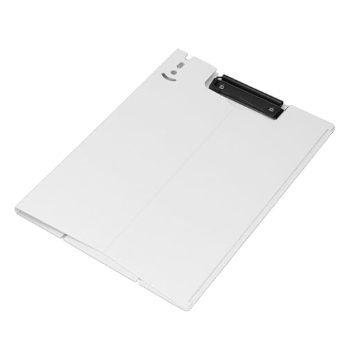SIXRUN Stehendes Klemmbrett A4 mit Schreibplatte, Dokumentenhalter Stehend Schreibtisch für Studenten, Schreiben, Zeichnen (WHITE) von SIXRUN